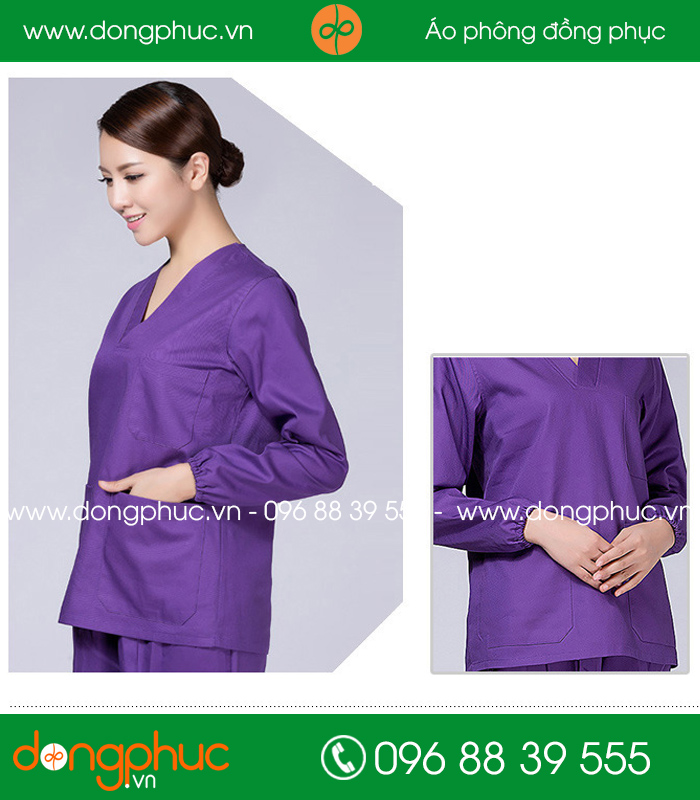 Đồng phục phòng mổ màu tím